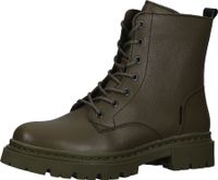 Botines de mujer BULLBOXER de alta calidad, con cordones, de piel auténtica, en verde oliva o marrón.
