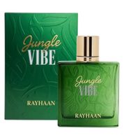 Rayhaan Gungle Vibe Herren Eau de Parfum frisch-zitrischer Körper-Duft Parfüm 100ml Grün