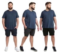 Classic SOLID SDTaras BT men's sweat shorts with drawstring (plus sizes 21300891) in blue, grey, or black
