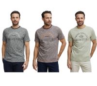 klassisches FQ1924 FQIvar Herren T-Shirt mit Rundhals Shirt 21900538 in Grau, Braun oder Grün