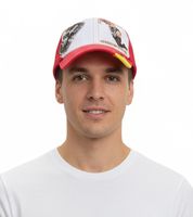 WORLDCUP LEGENDS Unisex Baseball Cap – National Team Design – Cotton Cap – Curved Brim – Distressed Look – Available in Blue/White, Black/White, Yellow/Multicolor, and Red/Multicolor