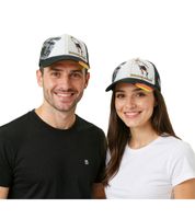 WORLDCUP LEGENDS Unisex Baseball Cap – National Team Design – Cotton Cap – Curved Brim – Distressed Look – Available in Blue/White, Black/White, Yellow/Multicolor, and Red/Multicolor