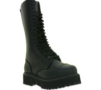 Timeless unisex Brandit Phantom genuine leather boots with a distinctive platform sole (Ranger/lace-up style) – "Second Choice" (minor cosmetic imperfections) – 9074-2 Black