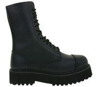 Timeless unisex Brandit Phantom genuine leather boots with a distinctive platform sole (Ranger-style lace-ups) – 2nd choice (minor cosmetic imperfections) – 9073-2 Black
