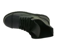 Timeless unisex Brandit Phantom genuine leather boots with a distinctive platform sole; military-style ranger boots/lace-up boots. Second-choice item – minor cosmetic imperfections. Color: Black (9072-2).