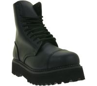 Timeless unisex Brandit Phantom genuine leather boots with a distinctive platform sole; military-style ranger boots/lace-up boots. Second-choice item – minor cosmetic imperfections. Color: Black (9072-2).