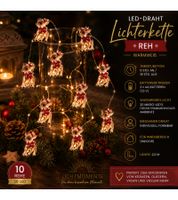 Waterproof LICHTMOMENTE Deer String Lights with Timer Function – 2.2 Meters, 20 Warm-White Micro-LEDs, LED Wire (Silver, Model 9843451)