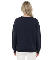 ZWILLINGSHERZ "MOIN HEIMAT" Sudadera de mujer - Jersey marítimo de invierno con cuello redondo (47060-5 Azul oscuro)