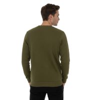 ZWILLINGSHERZ MOIN HEIMAT Sudadera de cuello redondo para hombre - Jersey marítimo de invierno (47061-44 Verde caqui)