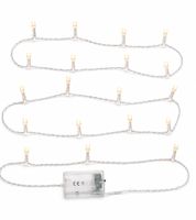 Luci decorative a filo LED impermeabili LICHTMOMENTE con funzione timer, 2,2 metri, 20 micro LED bianco caldo, 9845248 Argento