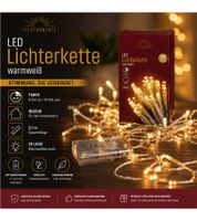 Luci decorative a filo LED impermeabili LICHTMOMENTE con funzione timer, 2,2 metri, 20 micro LED bianco caldo, 9845248 Argento