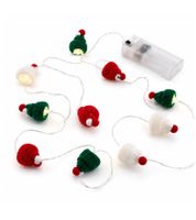 Luci decorative a LED impermeabili LIGHT MOMENTS con motivo a cappello di lana, funzione timer, 1,6 metri, 10 micro LED bianco caldo, 9844556 Argento