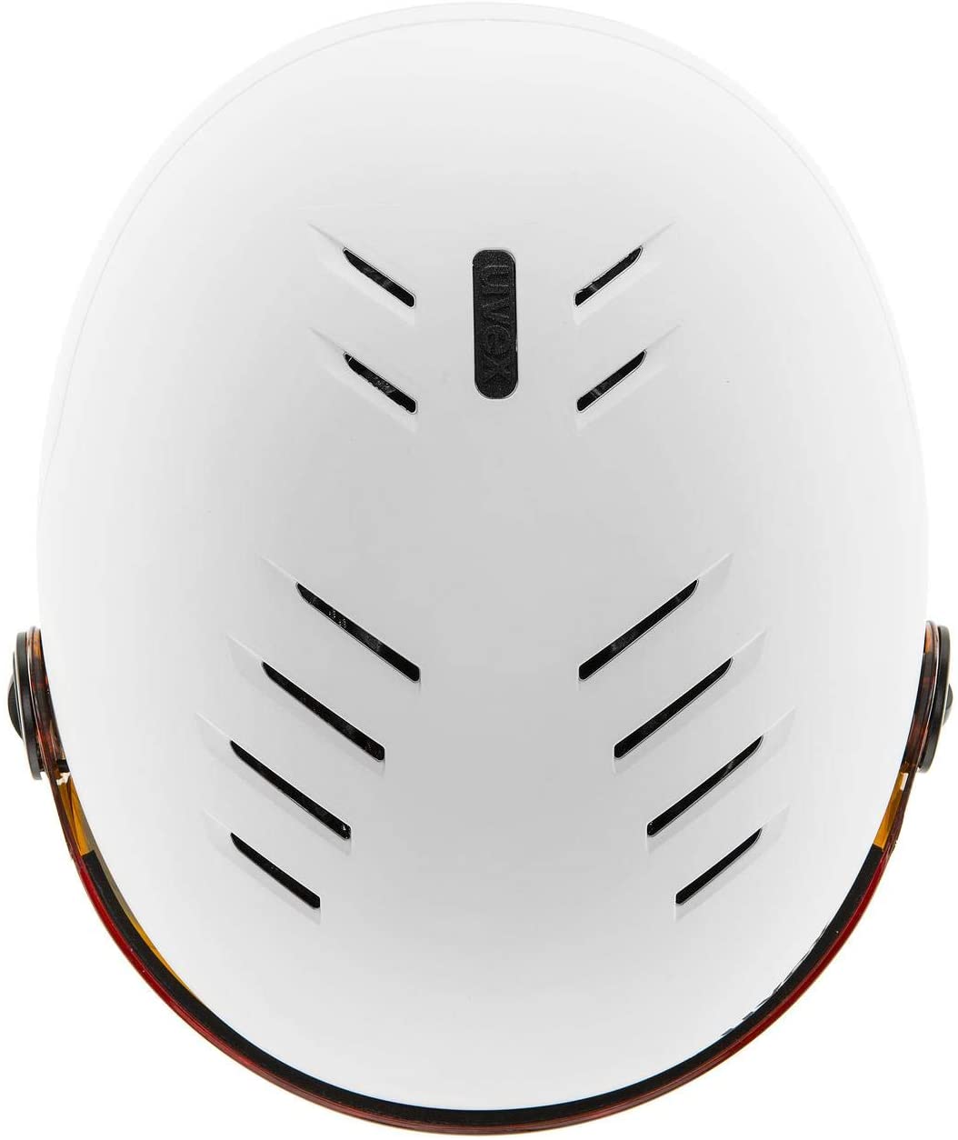 uvex rocket jr. visor Visier Kinder-Skihelm - white black mat