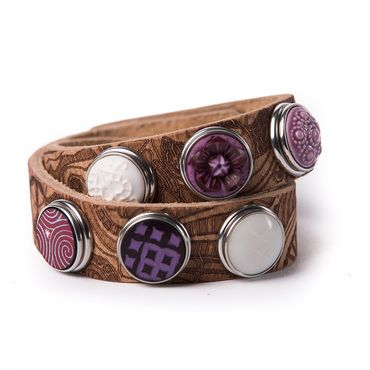 Noosa Armband Wrap Bracelet Double Skinny natural tatu