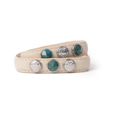 Noosa Armband Wrap Bracelet Petite Double Skinny cream