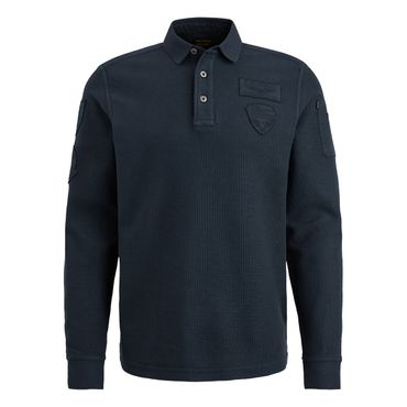 PME Legend Long Sleeve Polo Structured Pique G - Herren Poloshirt