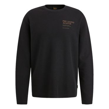 PME Legend Long Sleeve R-Neck Structured Pique Gd - Herren Sweatshirt