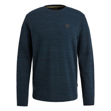 PME Legend Long Sleeve R-Neck Waffel Melange With Inject - Herren Sweatshirt