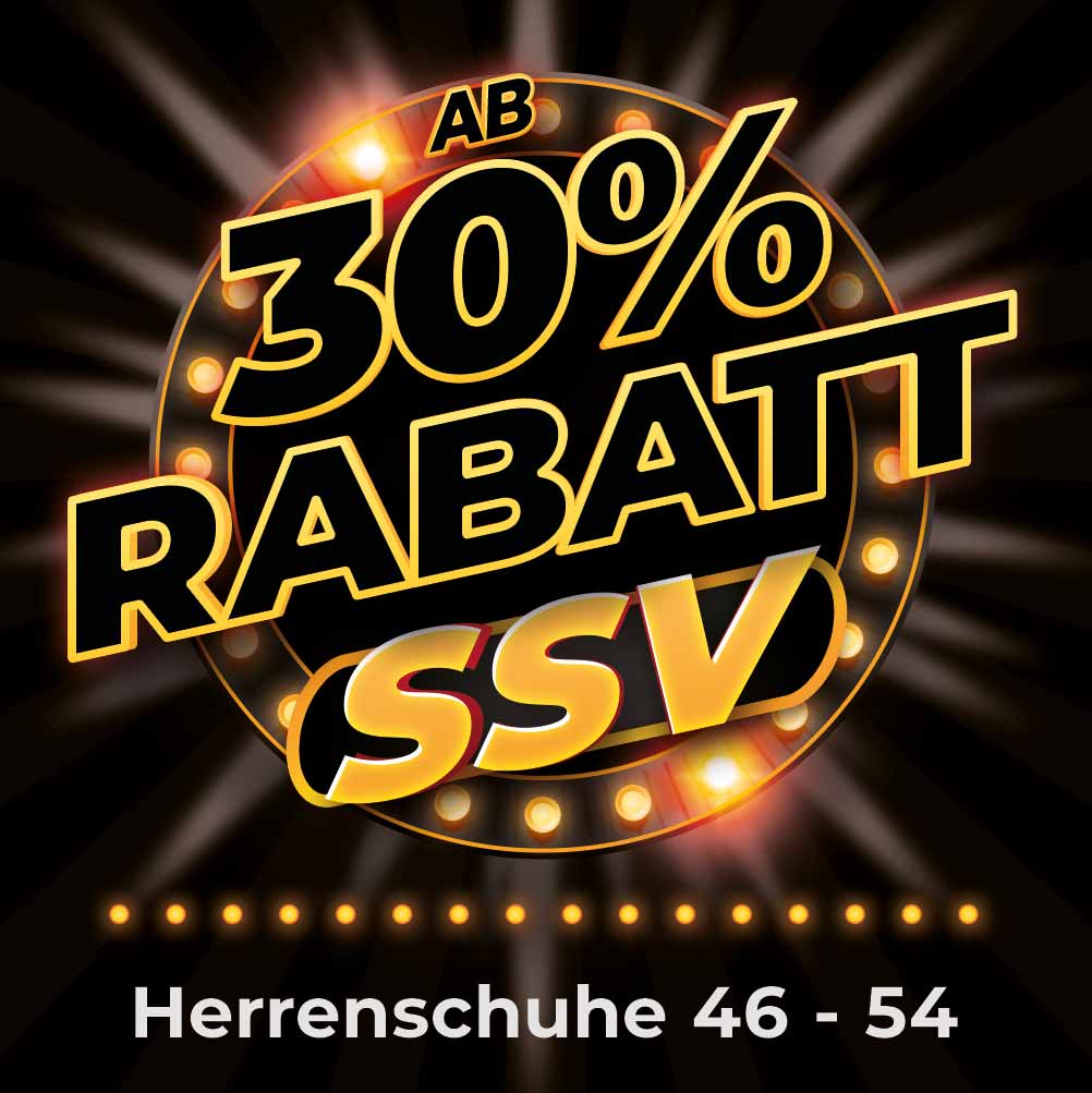 SSV bei schuhplus – Herrenschuhe in Übergrößen 46–54 mit 30–35% Rabatt
