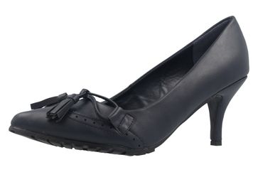 Andres Machado Pumps in Übergrößen Blau AM5106 Soft Marino große Damenschuhe