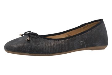 FITTERS FOOTWEAR - Rosie - Damen Ballerinas - Metallic Schwarz Schuhe in Übergrößen