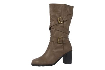 Andres Machado Stiefel in Übergrößen Braun AM4079 Soft Siena große Damenschuhe