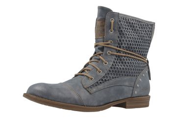 MUSTANG - Damen Schnür-Booty - Blau Schuhe in Übergrößen