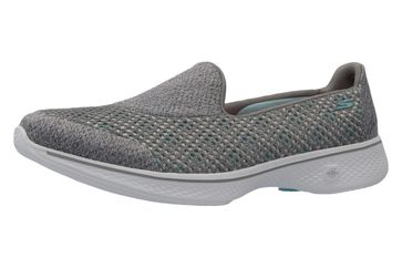 SKECHERS - Damen Slipper - GO WALK 4 KINDLE - Grau Schuhe in Übergrößen