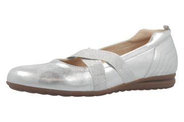 Gabor Ballerinas in Übergrößen Weiß 62.621.60 große Damenschuhe