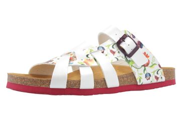 DR. BRINKMANN - Damen Pantoletten - Weiß/Rot Schuhe in Übergrößen