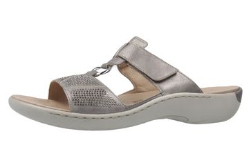 REMONTE - Damen Pantoletten - Silber Schuhe in Übergrößen