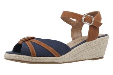 MUSTANG - Damen Keil-Sandaletten - Blau Schuhe in Übergrößen