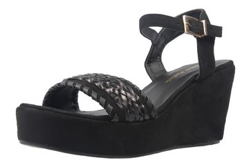 Andres Machado Sandalette in Übergrößen Schwarz AM5132 Ante Negro große Damenschuhe