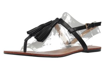 Andres Machado Zehentrenner in Übergrößen Schwarz AM5145 Soft Negro große Damenschuhe