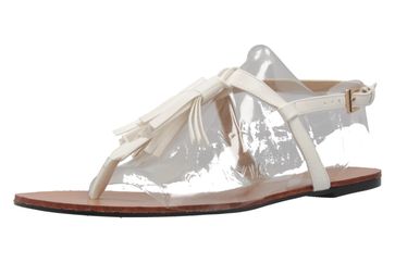 ANDRES MACHADO - Damen Zehentrenner - Weiß Schuhe in Übergrößen