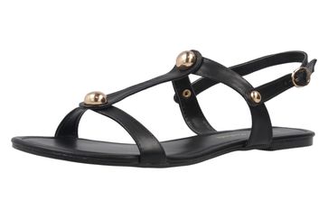 Andres Machado Sandalen in Übergrößen Schwarz AM5167 Soft Negro große Damenschuhe