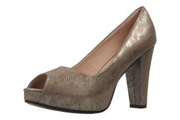Andres Machado Pumps in Übergrößen Gold AM503 Serpiente Oro große Damenschuhe