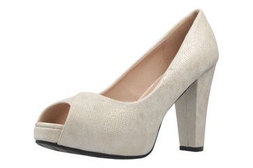 Andres Machado Pumps in Übergrößen Silber AM503 Serpiente Perla große Damenschuhe