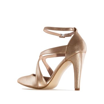 Andres Machado Pumps in Übergrößen Gold AM5194 Soft Oro große Damenschuhe