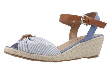 MUSTANG - Damen Keil-Sandaletten - Hellblau Schuhe in Übergrößen