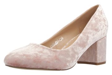 Fitters Footwear Pumps in Übergrößen Pink 2.978609 Light Pink Velvet große Damenschuhe