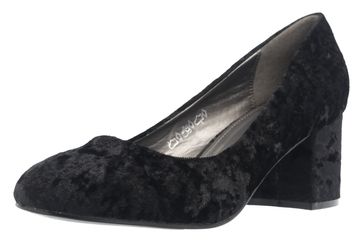 FITTERS FOOTWEAR - Sesy - Damen Pumps - Schwarz Samt Schuhe in Übergrößen