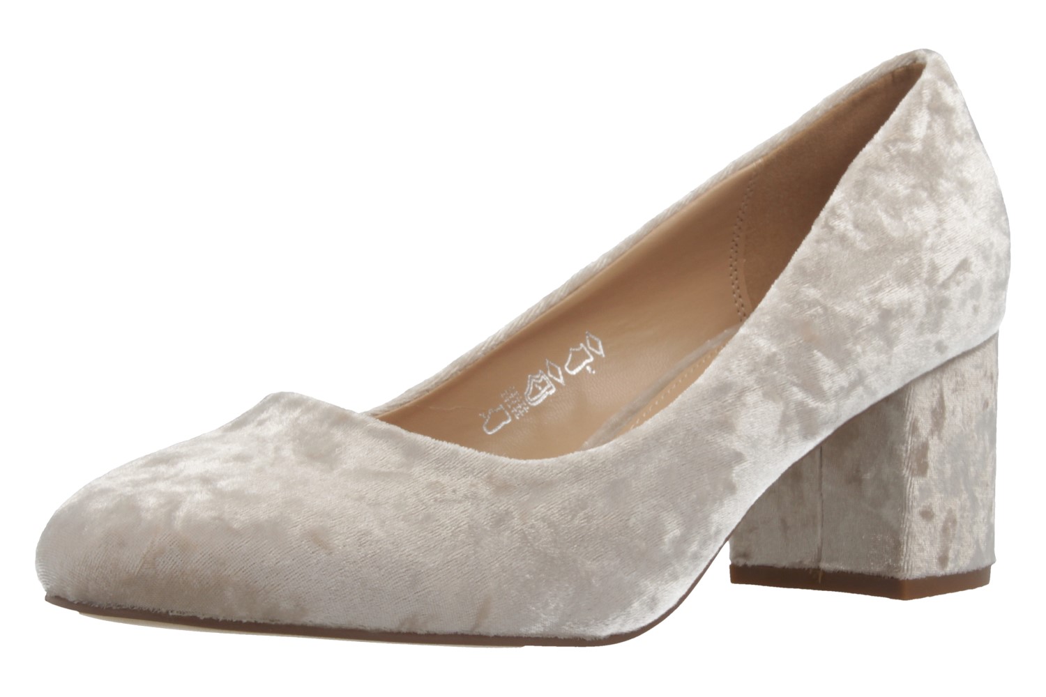 Fitters Footwear Pumps in Übergrößen Beige 2.978609 Sesy Beige Velvet große Damenschuhe