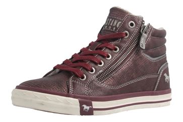 MUSTANG - Damen High Top Sneaker - Bordeaux Schuhe in Übergrößen
