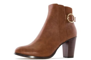 Andres Machado Stiefelette in Übergrößen Braun AM4085 Soft Camel große Damenschuhe