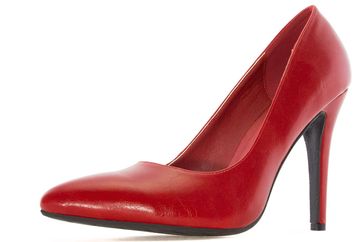 Andres Machado Pumps in Übergrößen Rot AM5199 Soft Rojo große Damenschuhe