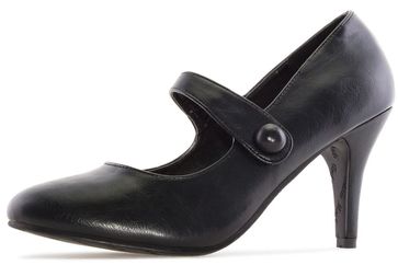 Andres Machado Pumps in Übergrößen Schwarz AM5203 Soft Negro große Damenschuhe