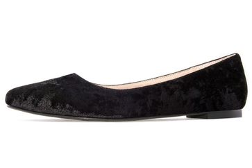 ANDRES MACHADO - Damen Samt Ballerina - Schwarz Schuhe in Übergrößen