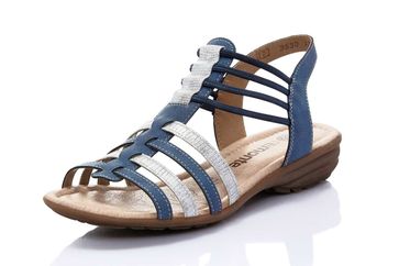 Remonte Sandalen in Übergrößen Blau R3630-12 große Damenschuhe