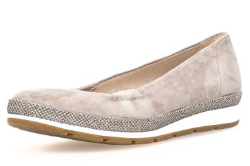 Gabor Comfort Sport Ballerina in Übergrößen Beige 82.400.42 große Damenschuhe